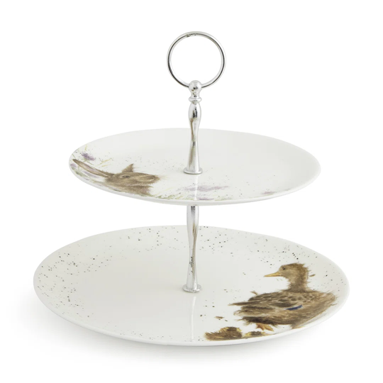 Wrendale Designs Duck and Rabbit Tiered Stand