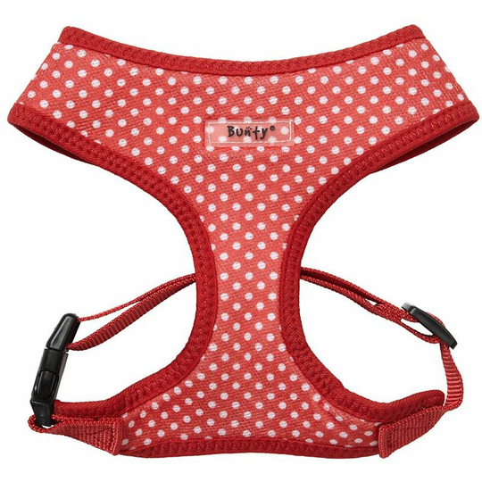 Soft Comfortable Mesh Breathable Fabric Dog Puppy Pet Adjustable Harness - Polka Dot - Large - Bunty