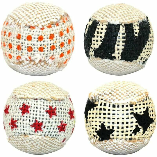4pcs 5CM Cat Toy Kitten Cat Scratching Ball Play Scratch Toy,