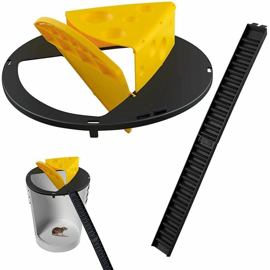 Bearsu - Rat Trap and Mouse Trap Flip Slide Bucket Lid Mouse Trap Compatible Balance Trap Indoor and Outdoor Auto Reset Mouse Trap
