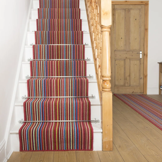Baltes Looped Red Stair Runner