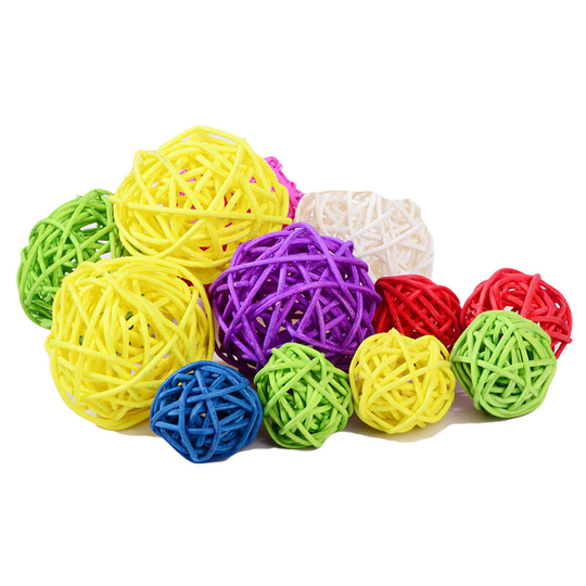 Bird Toy Sepak Takraw Snake Wood Perrot Toy Birds Toy Wooden Snake Toy (10pcs) for Animal Chewing (Color: Multi-Colored, Size: Free Size)