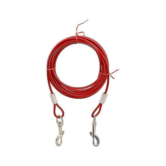 3m Steel Wire Pet Leashes For Two Dogs Anti Bite Tie Out Cable Outdoor Lead Double Leash