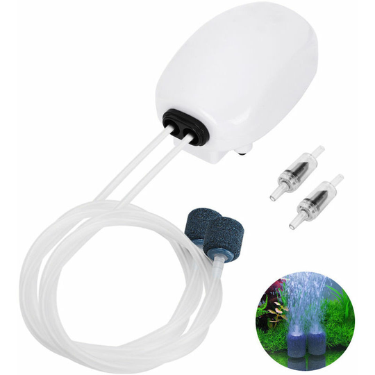 Fountain Oxygen Aerator Pump, Silent Adjustable Aquarium Air Pump, Garden Pond Oxygen Pump