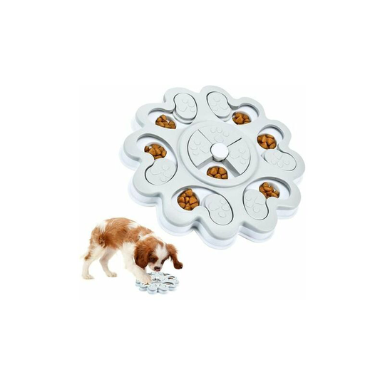 Squeak Toys Puzzle Feeder Toy, Slow Dog Puzzle Feeder Toy, Intelligence Dog Game, Educational Interactive Dog Toy, Dog Feeder with Treat Dispenser-B