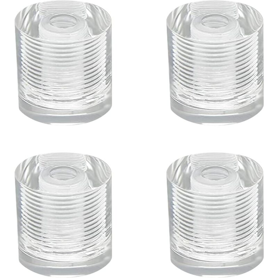 Set of 4 transparent acrylic spacers to hang advertising panels, decorative glass nails (25 mm x 25 mm)