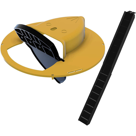 Asupermall - Reusable Plastic Smart Mouse Trap Flip n Slide Bucket Lid Mouse Rat Mouse trap Humane Or Lethal Trap Door Style Multi Catch,model:Yellow