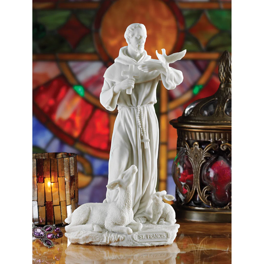 Saint Francis of Assisi Bonded Marble Resin Figurine
