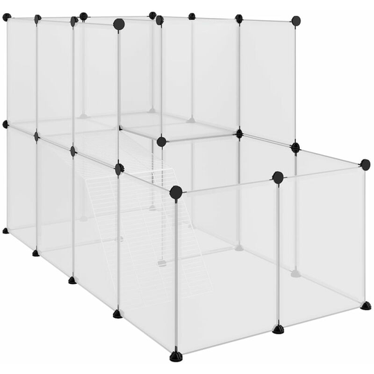 Vidaxl - Small Animal Cage Transparent 142x74x93 cm pp and Steel Transparent