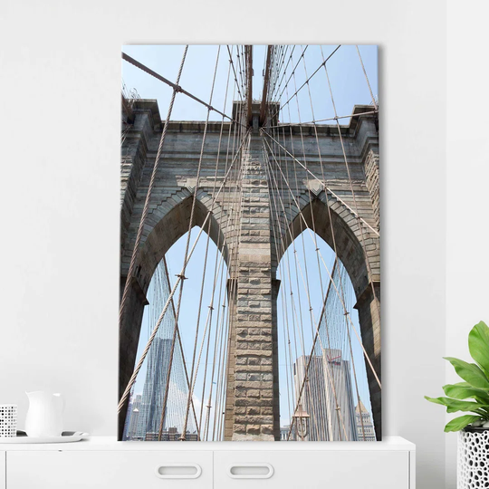 Brooklyn Bridge 1 - Wrapped Canvas Photograph