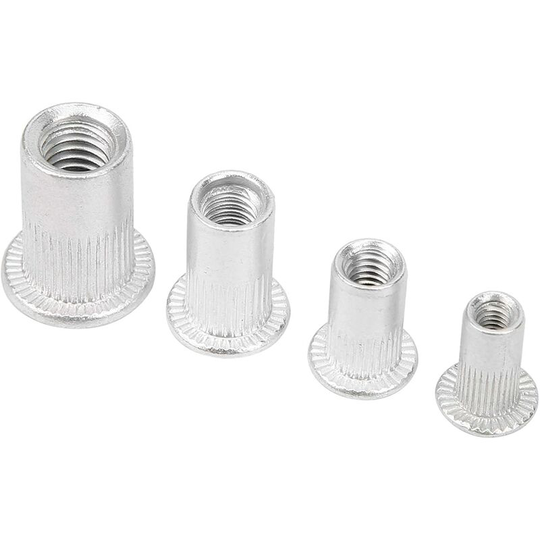 Aougo - 200pcs Exquisite Rivet Nut, Made of Aluminum for Assembly of Electromechanical and Light Industrial Products M3/M4/M5/M6