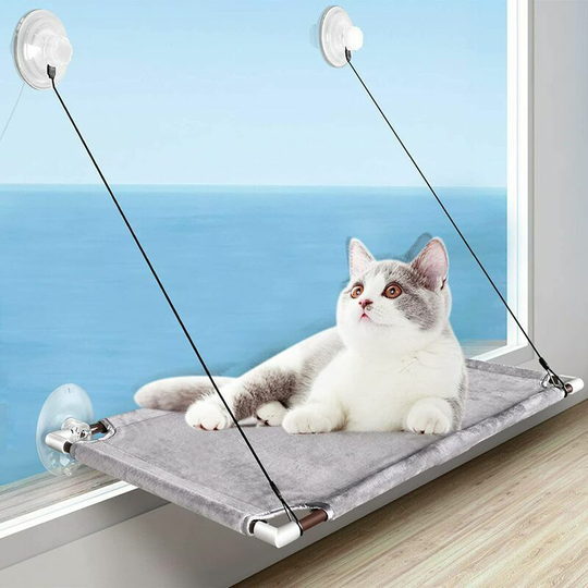 Echoo - Cat Hammock, Cat Window Hammock, Cat Window Seat Bed with Button Suction Cups, Cat Rest Seat for Sunbathing, Save Space Easy to Install 50