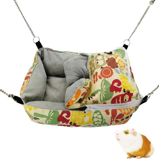 Mezheng - Hamster Hammock - Hamster Cotton Nest Winter Pets Warm Guinea Pig Rabbit Hedgehog Bed Squirrel Hamster Hanging Cave Cage Accessories