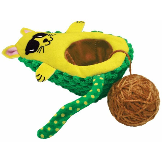 Wrangler Avocato Catnip Cat Toy (One Size) (Green/Yellow/Brown) - Green/Yellow/Brown - Kong