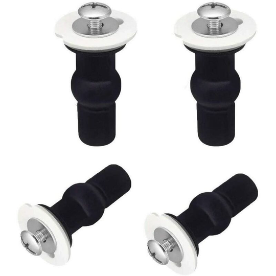 Aougo - Pack Toilet Seat Hinge Bolt Screws Toilet Seat Fasteners Expanding Rubber Top Nuts Fasteners Seat Hardware Fasteners Toilet Seat Replacement