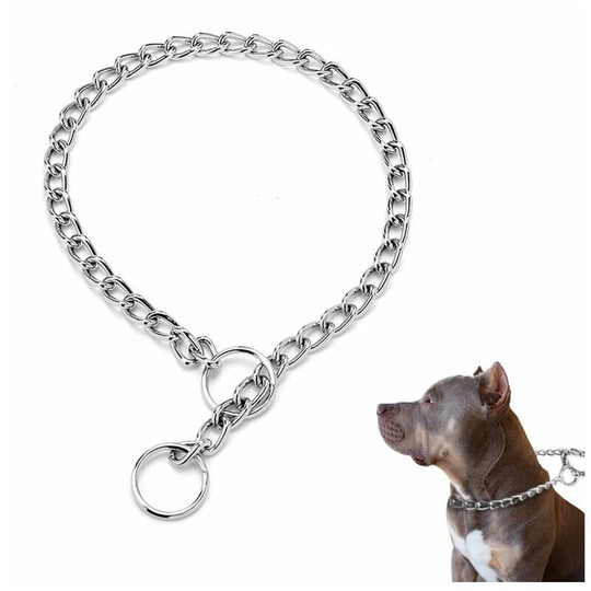 Dog Necklace Strangler Necklace Dog in Steel Strong Adjustable Dog Dressing Neckline for companies (3.5mmx60cm)