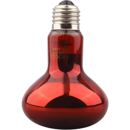 Reptile Heat Lamp Kit - Heating Bulb for Turtle Lizard Chick Snake Hamster 100W Pack of 2 Red