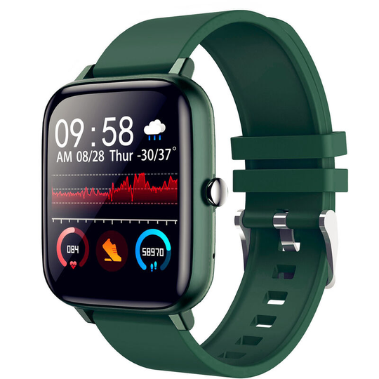 Asupermall - P6 bt Call Smart Bracelet 1.54'' tft Full-Touch Screen BT3.0+4.0 IP67 Waterproof Custom Dial/3 Menu Styles Sleep/Heart Rate/Blood