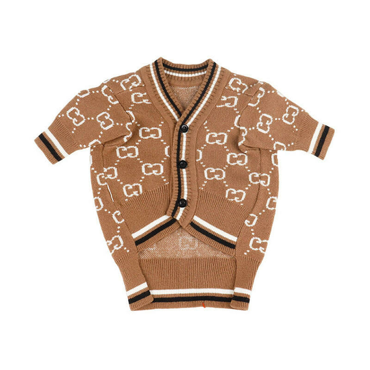 Pet Sweater Coat, Dog Autumn/Winter Warm Clothes Knitted Sweater Small to Medium Dog Casual Two Legged Coat for Small to Medium Dogs(M)