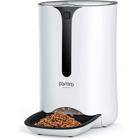 Benobby Kids - Automatic Cat Food Dispenser with Automatic Timer 7L lcd Display and Sound Recording Function Portion Control for up to 4 Meals a Day