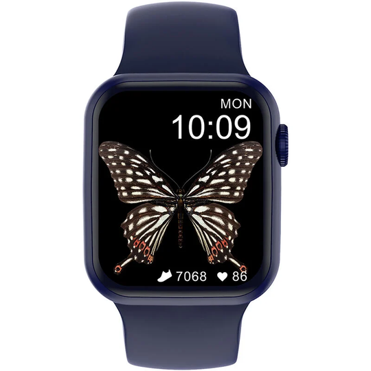 Superseller - DT100 Plus bt Calling Smart Watch Custom Dial Sleep Heart Rate Blood Oxygen Monitoring IP68 Waterproof Smart Sports Watch, Blue - Blue