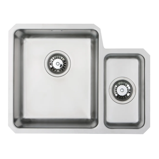 58cm x 45cm 1.5 Bowl Undermount Left Hand Main Bowl Kitchen Sink