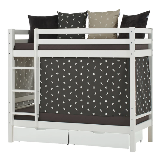 Basic Bunk Bed with Pets Granite Grey Curtain