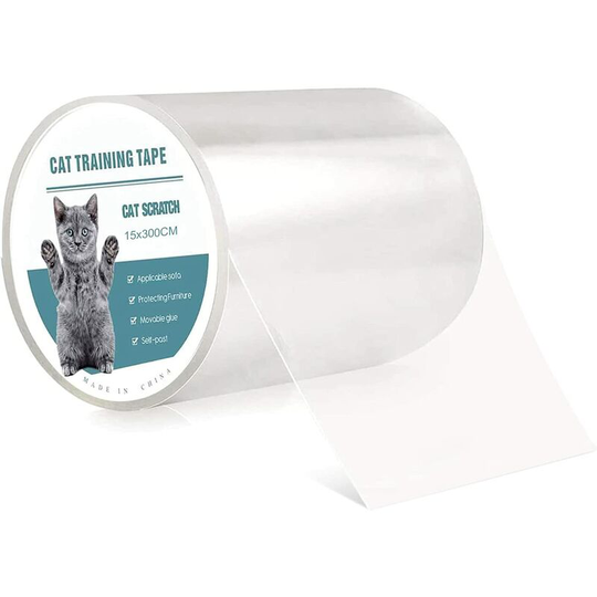 Cat Scratch Protector, Nano Cat Training Tape, Self Adhesive Clear pvc Scratch Protector for Cats and Dogs, Sofa and Furniture Protector (15X300 cm)