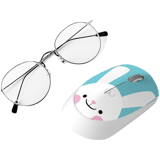 2.4ghz Wireless Mute Mouse Cartoon Cute Rabbit Series Portable Optical Mouse Suitable For School, Home Office, Gifts And Children