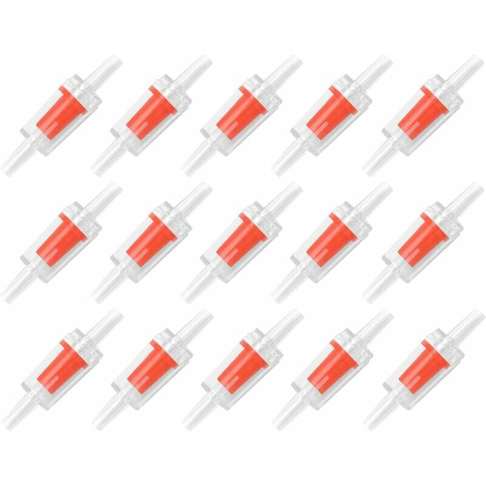Monly - 15 Pieces Aquarium Air Check Valve Air Pump Accessories Air Pump Valve Fish Tank Plastic for Fish Tank Air Pump Return Check Valve Prevents