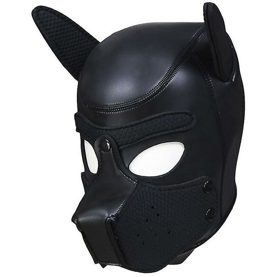Dog Mask with Ears Soft Rubber Animal Dog Masks Full Head Puppy Mask Adults