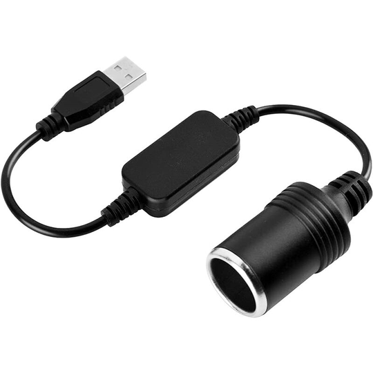 FVO - usb Port to 12V Car Cigarette Lighter Socket Female Converter Adapter Cord