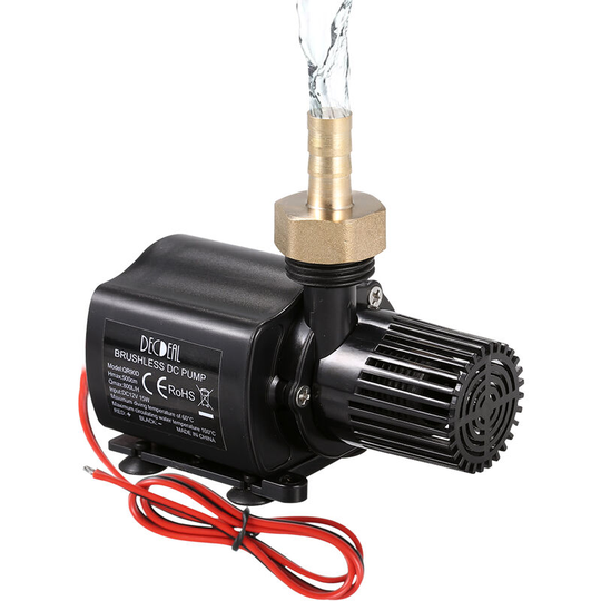 Decdeal Brushless Water Pump Ultra-quiet DC12V Micro Brushless Water Pump Waterproof Submersible Pump for Fountain Aquarium Pond Circulating 800L/H