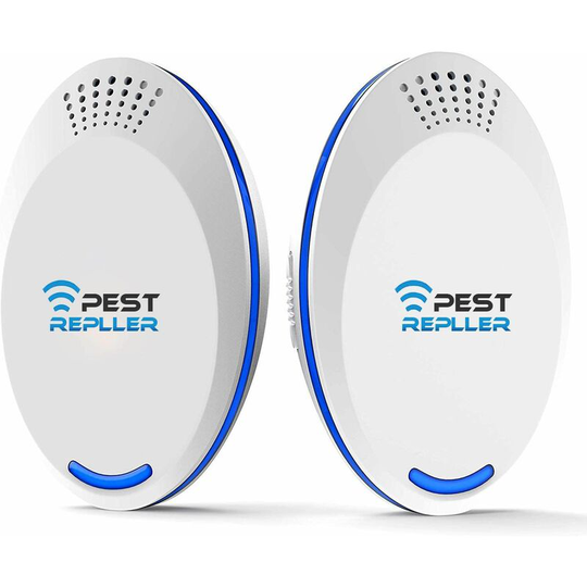 Ultrasonic Repellent for Rodents Insects etc, [2 Pack], Ultrasonic Plug Anti Fly, Ant, Cockroach, Spiders, Mouse, No smell, No Danger