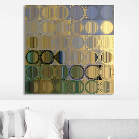 Circles and Squares #50 by Mark Lawrence - Wrapped Canvas Graphic Art