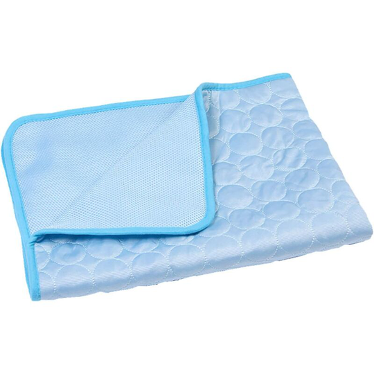 2pc Pet Cooling Mat for Dogs Cooling Mat Foldable Cooling Mat Pet Cooling Mat-light blue m