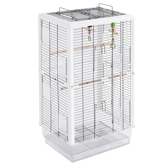 Mckee 81Cm Iron Play Top Table Top Bird Cage with Perch