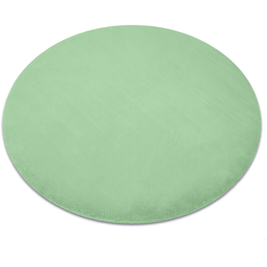 Rugsx - Carpet bunny circle green imitation of rabbit fur green round 160 cm