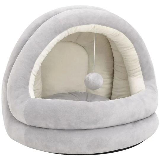 Cat Bed 50x50x45 cm Grey and Cream Vidaxl Grey