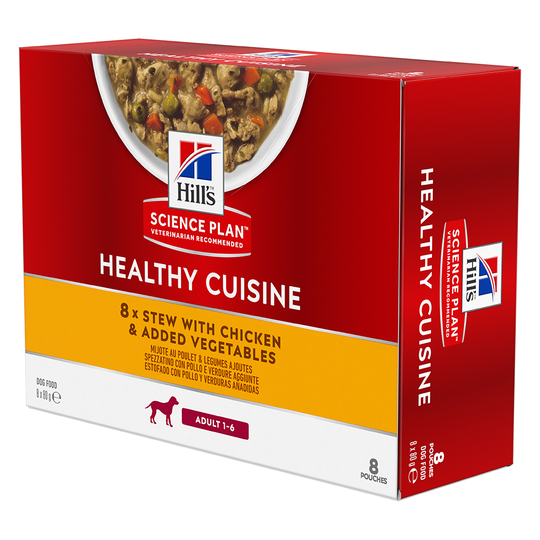 12 x 90g Hill's Science Plan Canine Adult Healthy Cuisine - 9 + 3 Free!* - Chicken (12 x 90g)