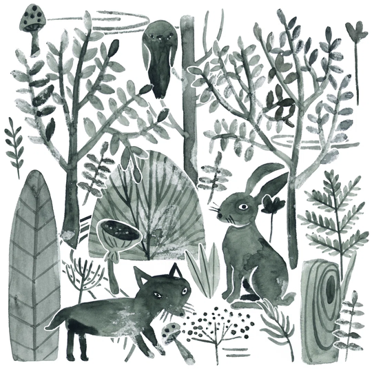 Forest Animals IV by Melissa Wang - Wrapped Canvas Painting