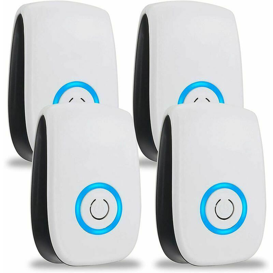 Ultrasonic mosquito repellent 22-65kHz, powerful 4-pack inverter mosquito repellent, suitable for rodents, rats, ants, cockroaches and other occasions