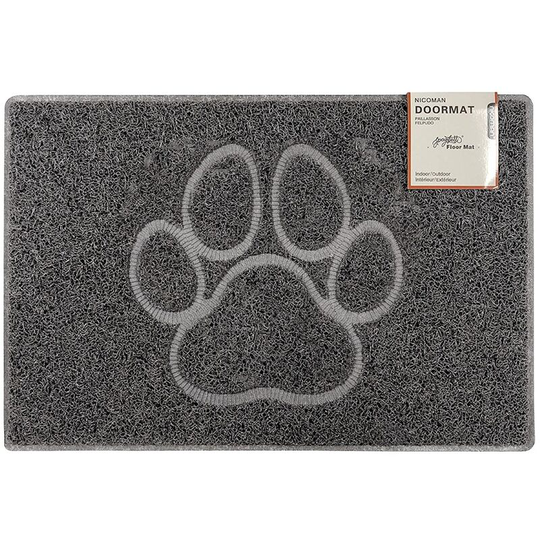 Paw Small Embossed Doormat in Grey - size Small (60*40cm) - color Grey - Grey