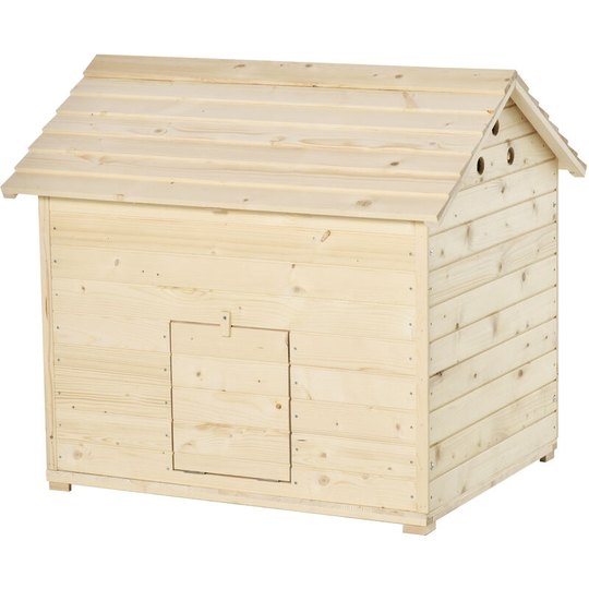 Pawhut - Wooden Duck House w/ Openable Roof, Raised Base, Air Holes - Natural - Natural wood finish