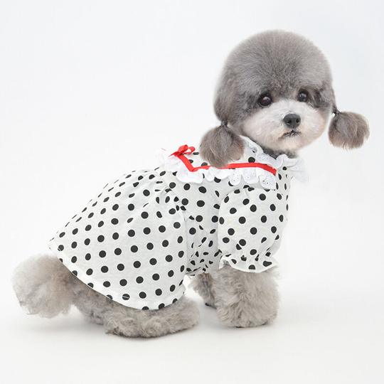 Benobby Kids - Pet clothes Teddy Boomerang vip clothes kitten skirt puppy skirt polka dot pet skirt m (chest 35', neck 28', back 25' suitable for
