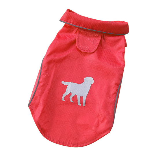Summer Outdoor Puppy Pet Rain Coat with Reflective Stripe Waterproof Jackets Raincoat for Dogs Cats Apparel Clothes,model:Red l - model:Red l