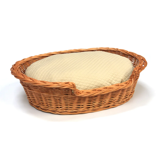 Ursula Pet Basket with Super Soft Cushion in Brown