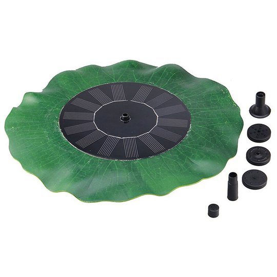 Solar Fountain Pump with 4 Nozzles Lotus Leafs Solar Powered Water Fountain for Bird Bath Pond Garden Swimming Pool