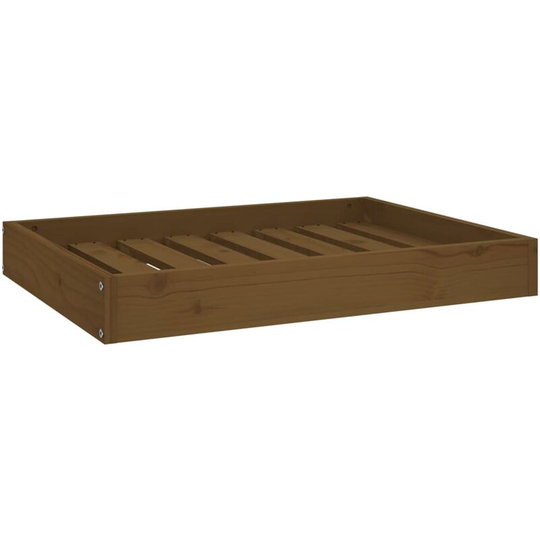 Dog Bed Honey Brown 71.5x54x9 cm Solid Wood Pine Vidaxl Brown