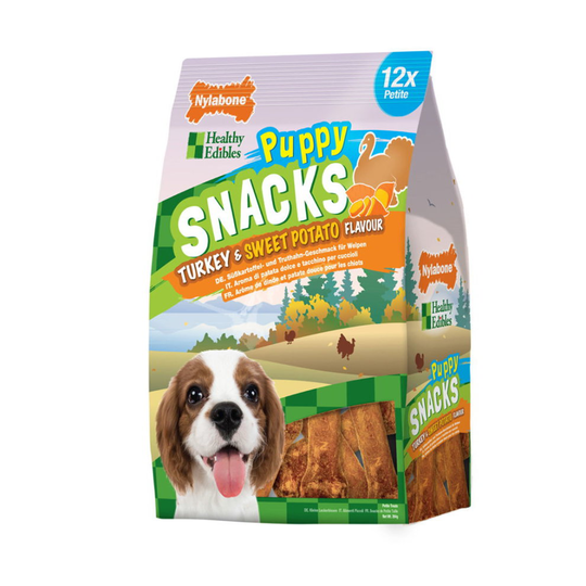 Nylabone Puppy Snacks Turkey & Sweet Potato 12 Ct Small